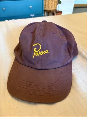 Purple Baseball Cap with Yellow Logo
